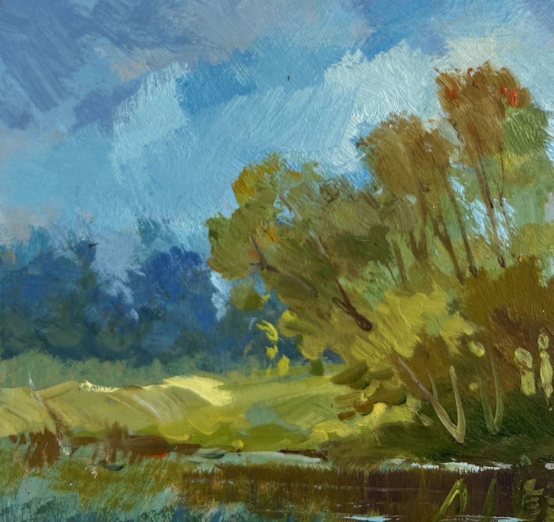 Oil painting A quiet ferryman in the village Yuriy Suprunchuk - 6