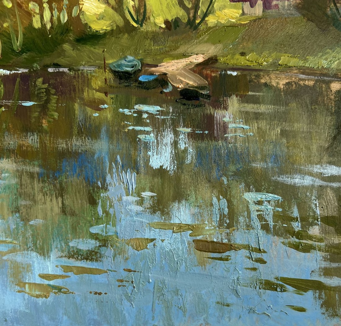 Oil painting A quiet ferryman in the village Yuriy Suprunchuk - 8