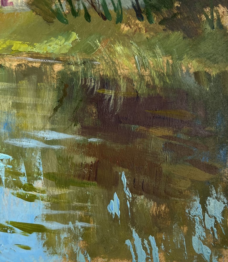 Oil painting A quiet ferryman in the village Yuriy Suprunchuk - 9