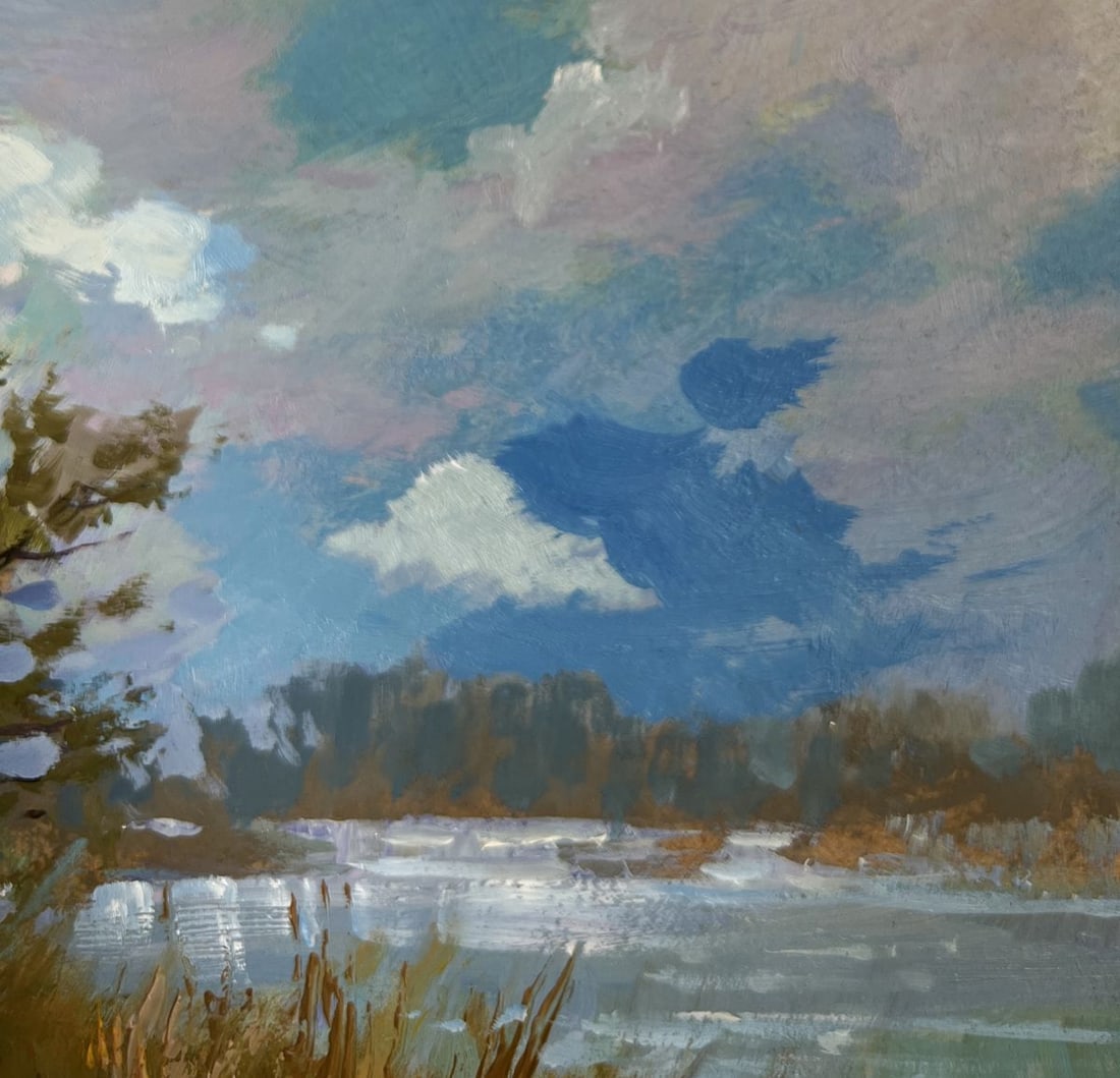 Oil painting Summer journey along the river Yuriy Suprunchuk - 4