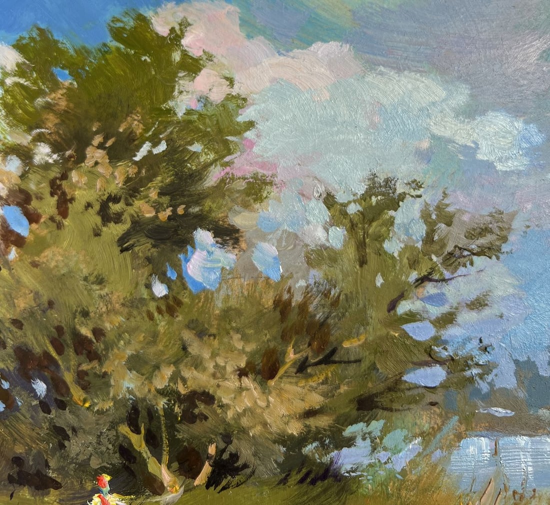 Oil painting Summer journey along the river Yuriy Suprunchuk - 5