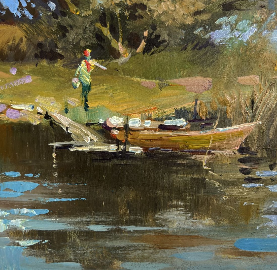 Oil painting Summer journey along the river Yuriy Suprunchuk - 8