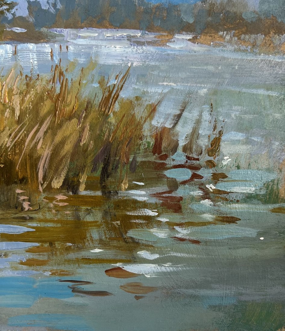 Oil painting Summer journey along the river Yuriy Suprunchuk - 9