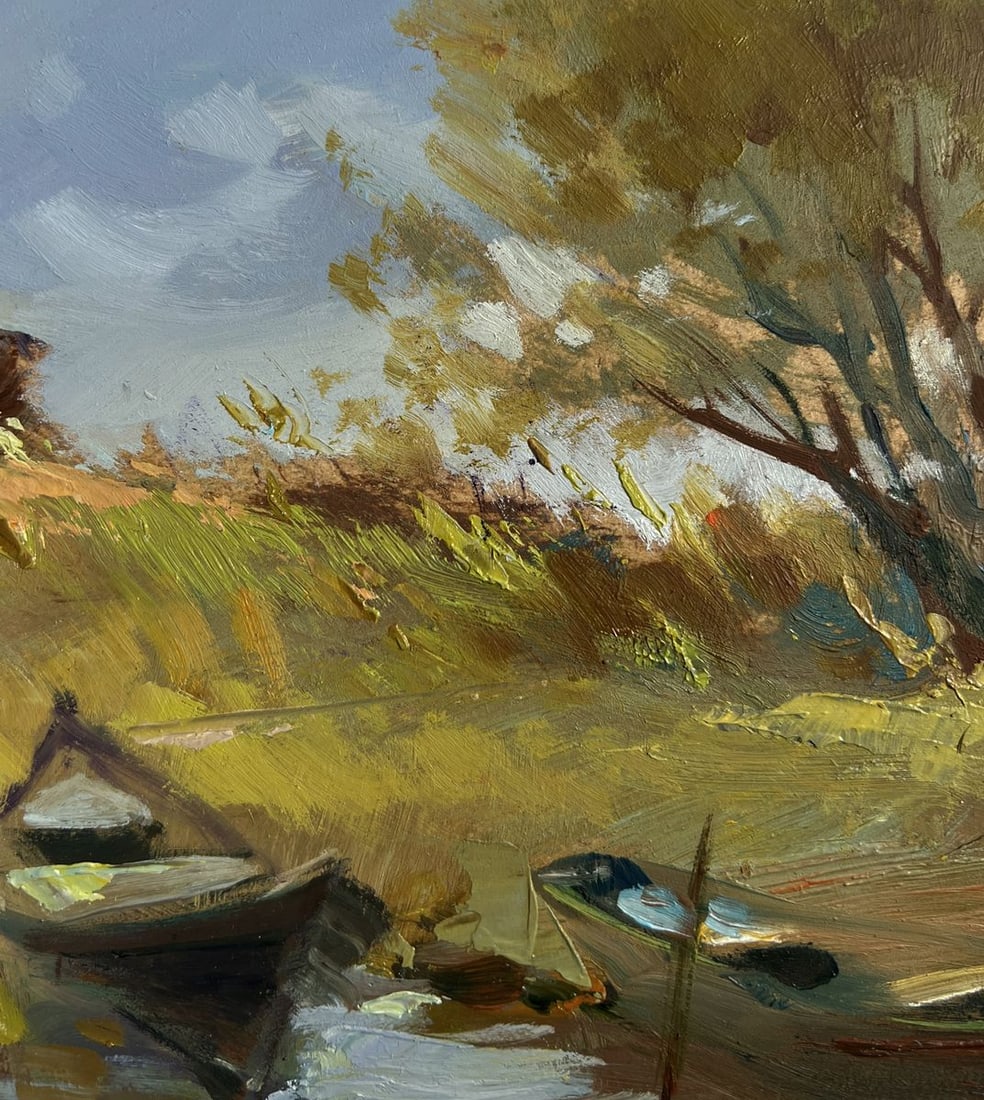 Oil painting Summer peace on the river Yuriy Suprunchuk - 5