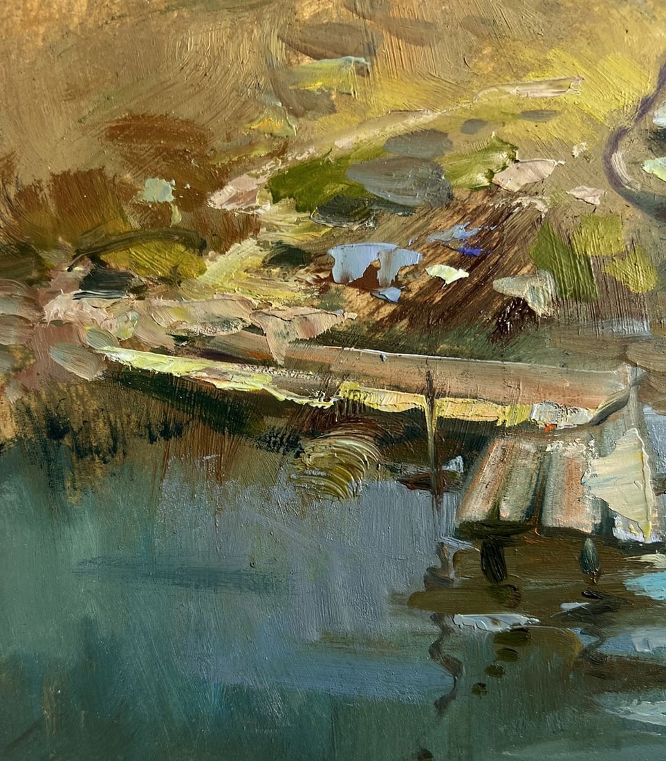 Oil painting Summer peace on the river Yuriy Suprunchuk - 7