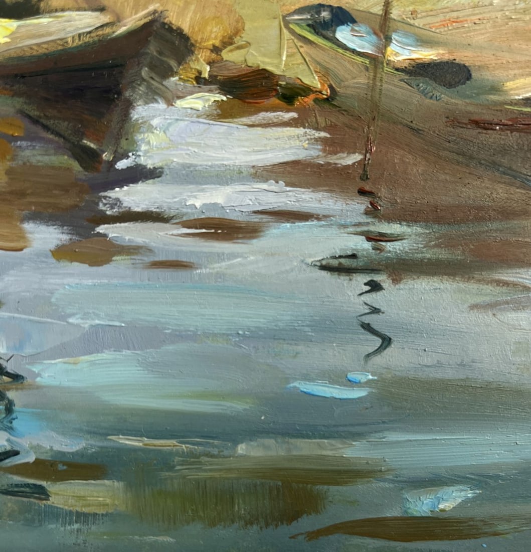 Oil painting Summer peace on the river Yuriy Suprunchuk - 8