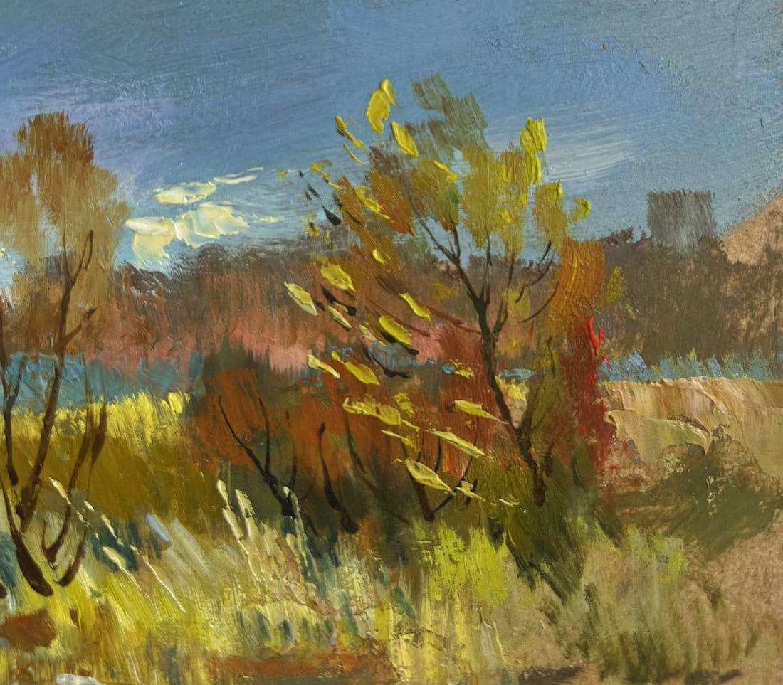 Oil painting River in golden foliage Yuriy Suprunchuk - 4