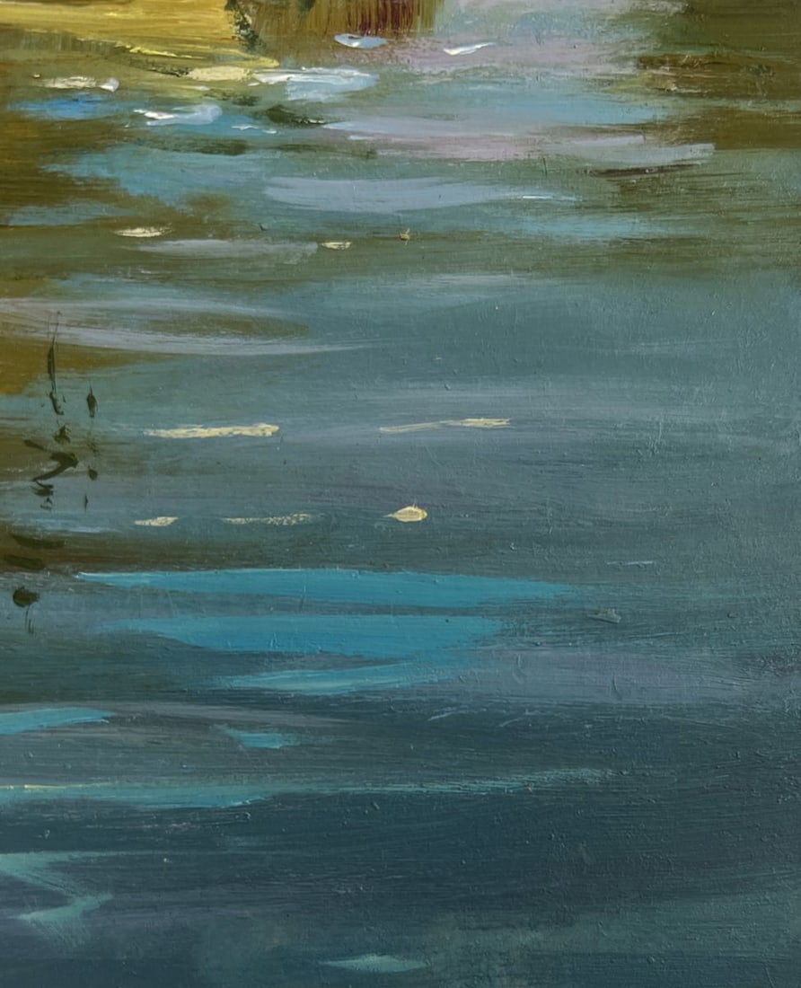 Oil painting Boat ride on the river Yuriy Suprunchuk - 7