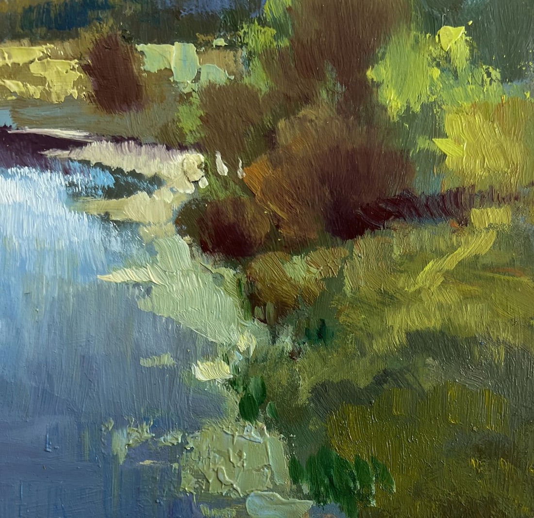 Oil painting Sunset clouds over the river Yuriy Suprunchuk - 7