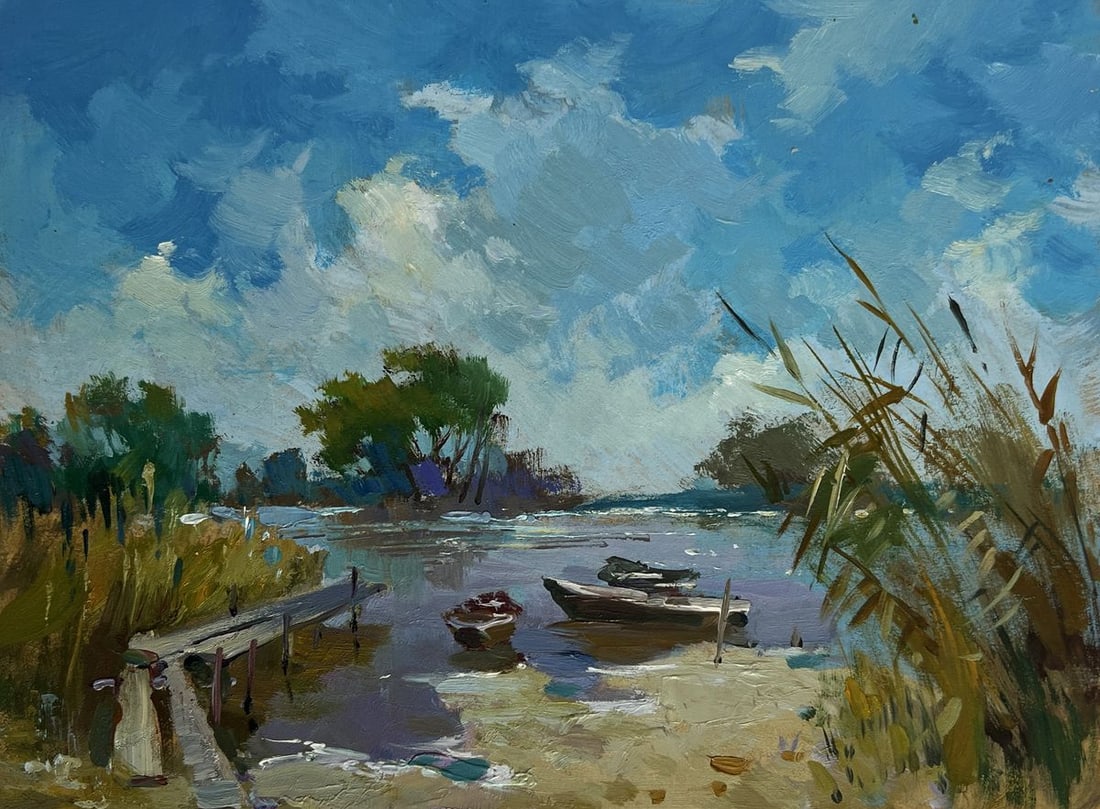 Oil painting After a hard day in nature Yuriy Suprunchuk - 3