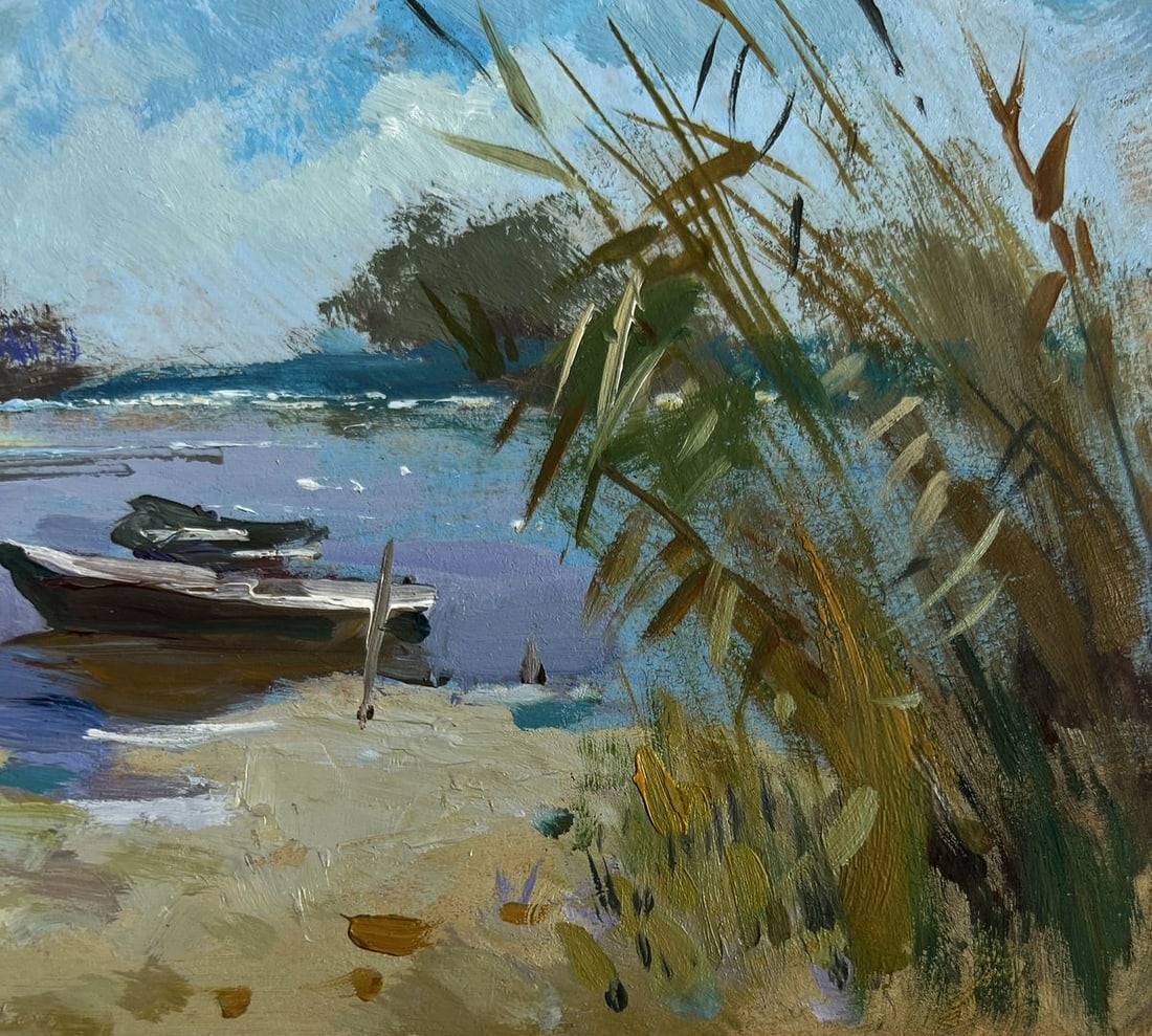 Oil painting After a hard day in nature Yuriy Suprunchuk - 5