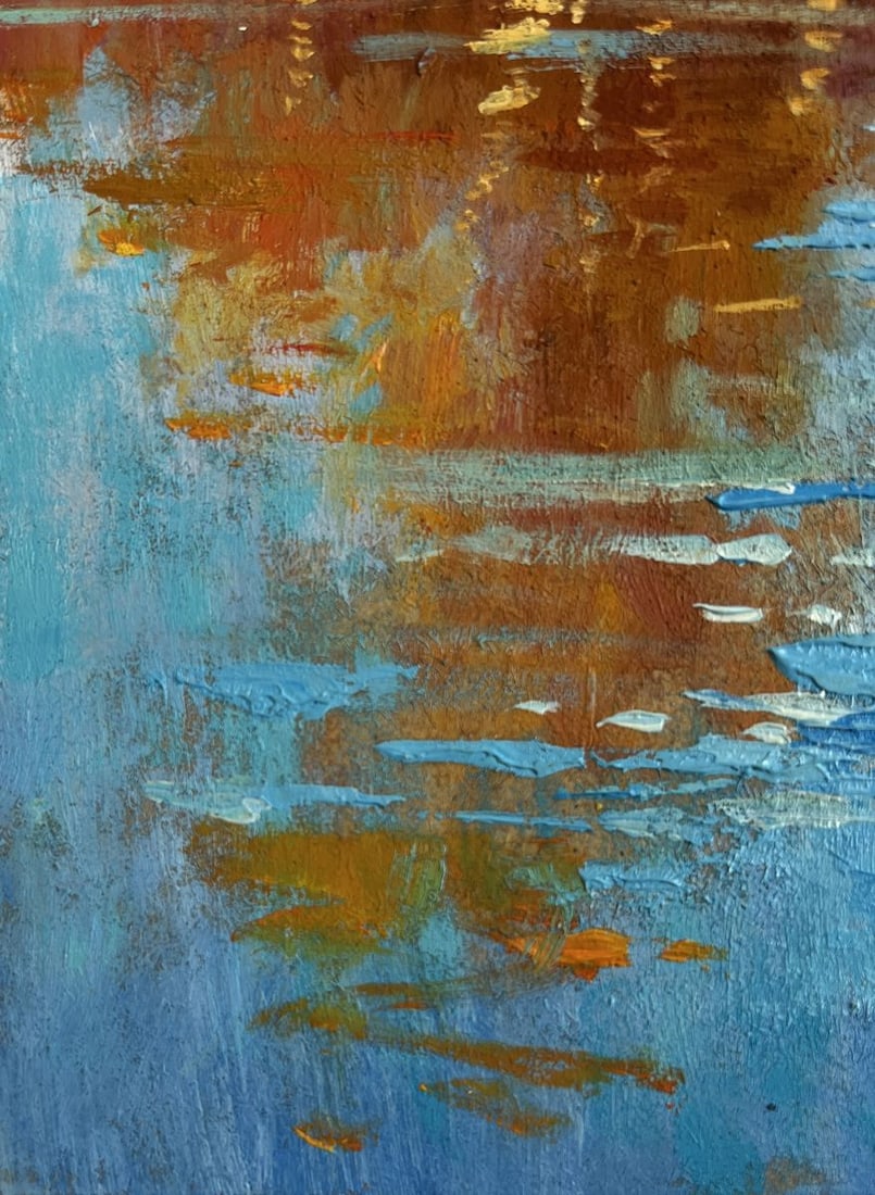 Oil painting Golden reflection of the forest Yuriy Suprunchuk - 6