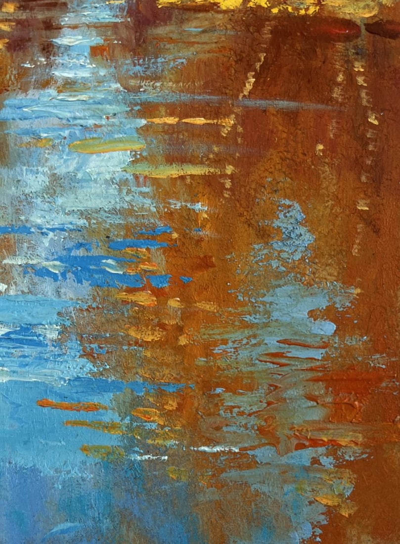 Oil painting Golden reflection of the forest Yuriy Suprunchuk - 7