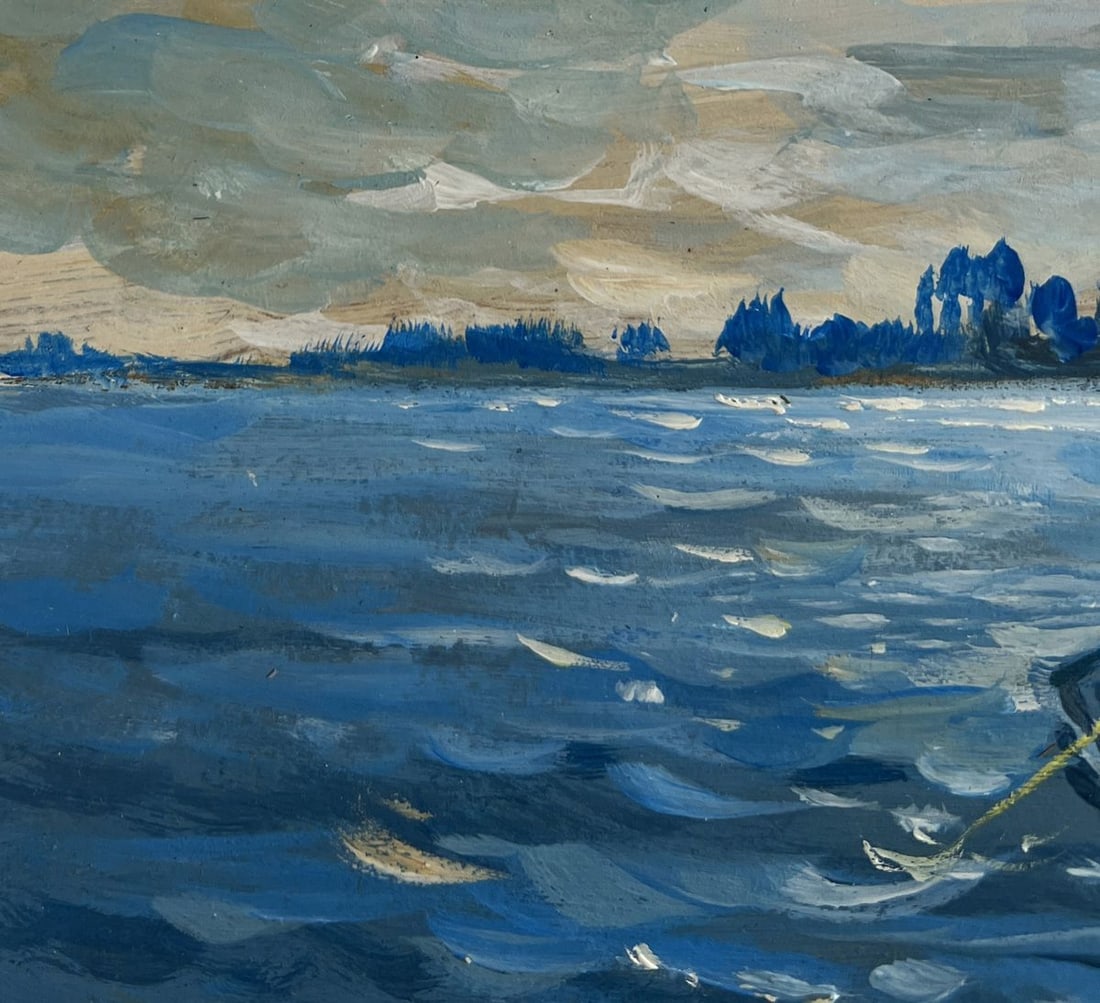 Oil painting In the evening in a boat Yuriy Suprunchuk - 5