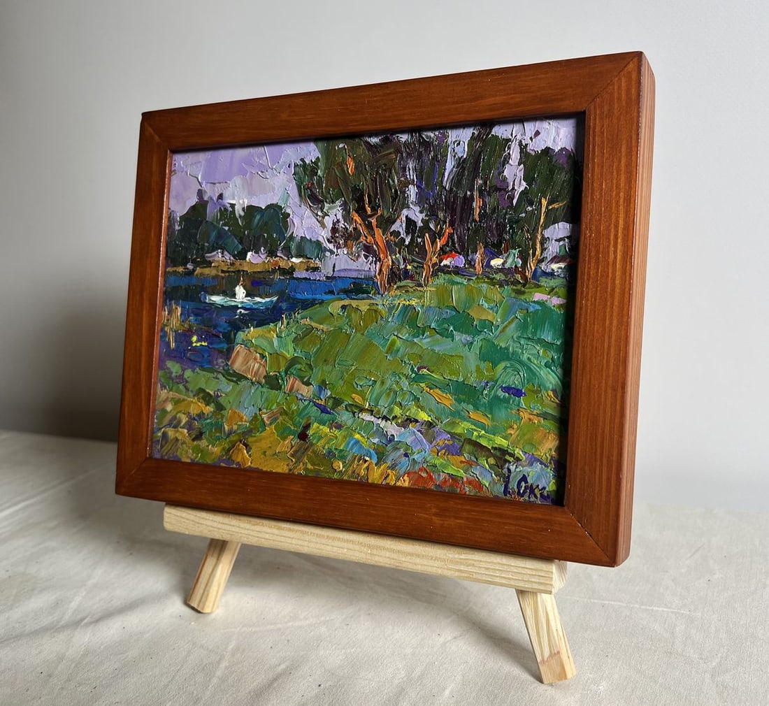 Oil painting Swam to the shore Oksana Kalenyuk - 2