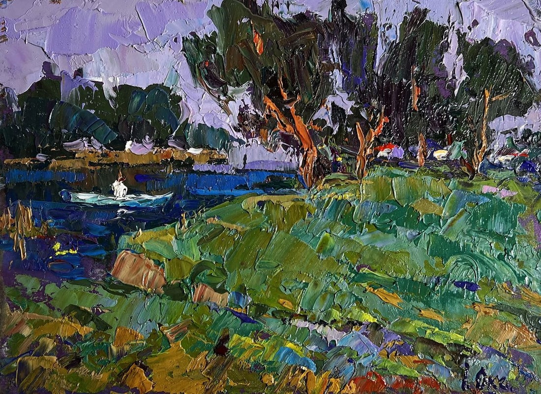 Oil painting Swam to the shore Oksana Kalenyuk - 3