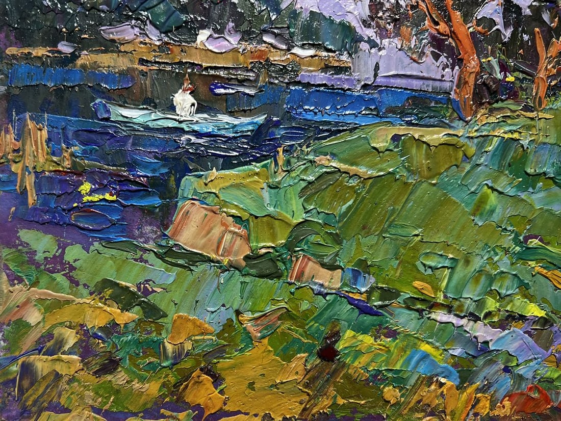 Oil painting Swam to the shore Oksana Kalenyuk - 4