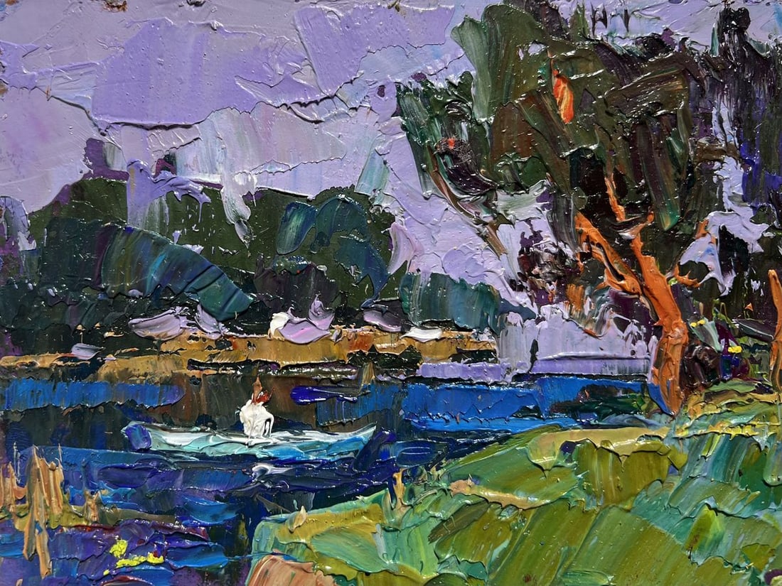 Oil painting Swam to the shore Oksana Kalenyuk - 5