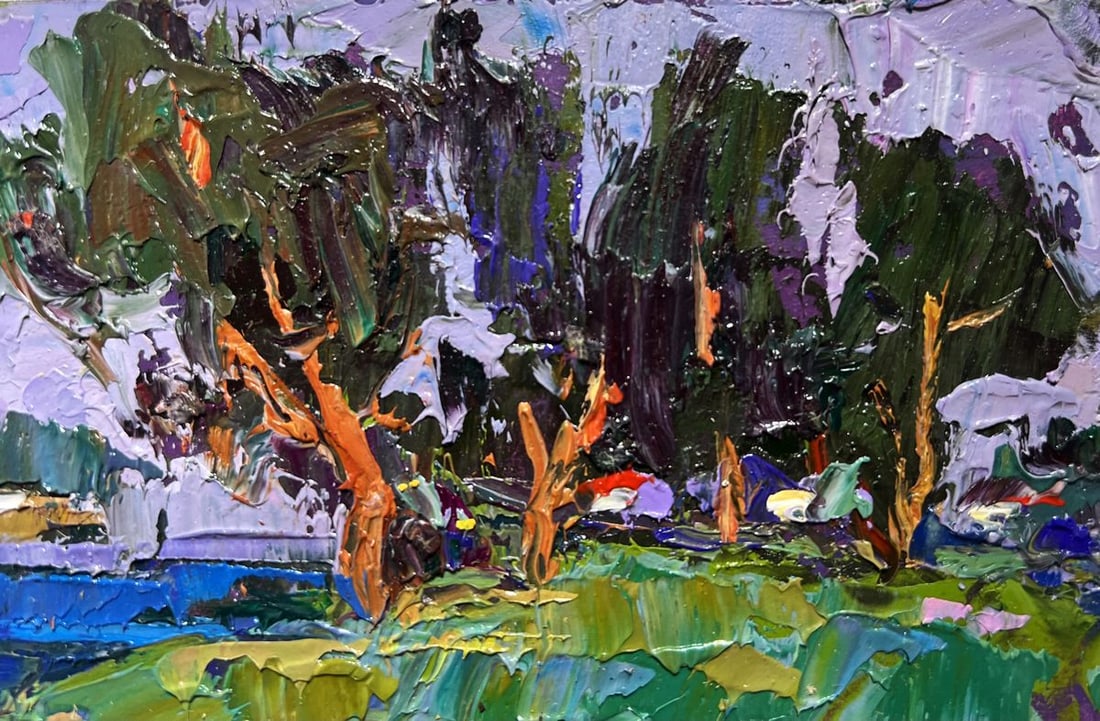 Oil painting Swam to the shore Oksana Kalenyuk - 6