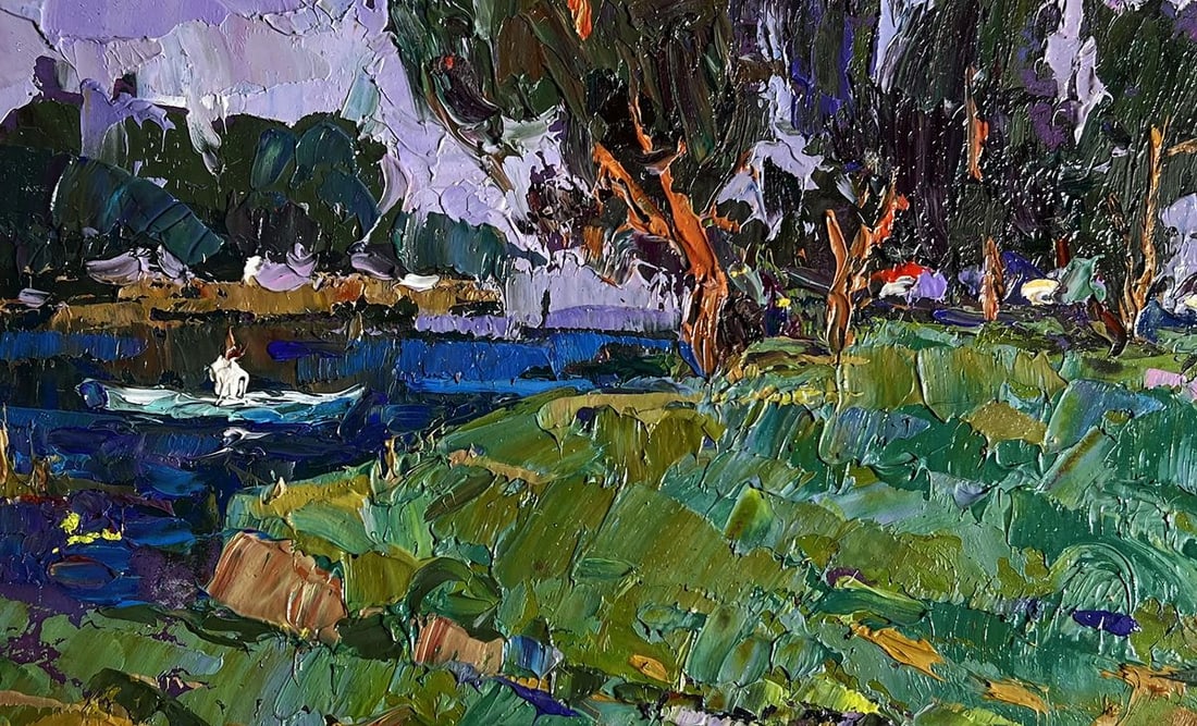 Oil painting Swam to the shore Oksana Kalenyuk - 7