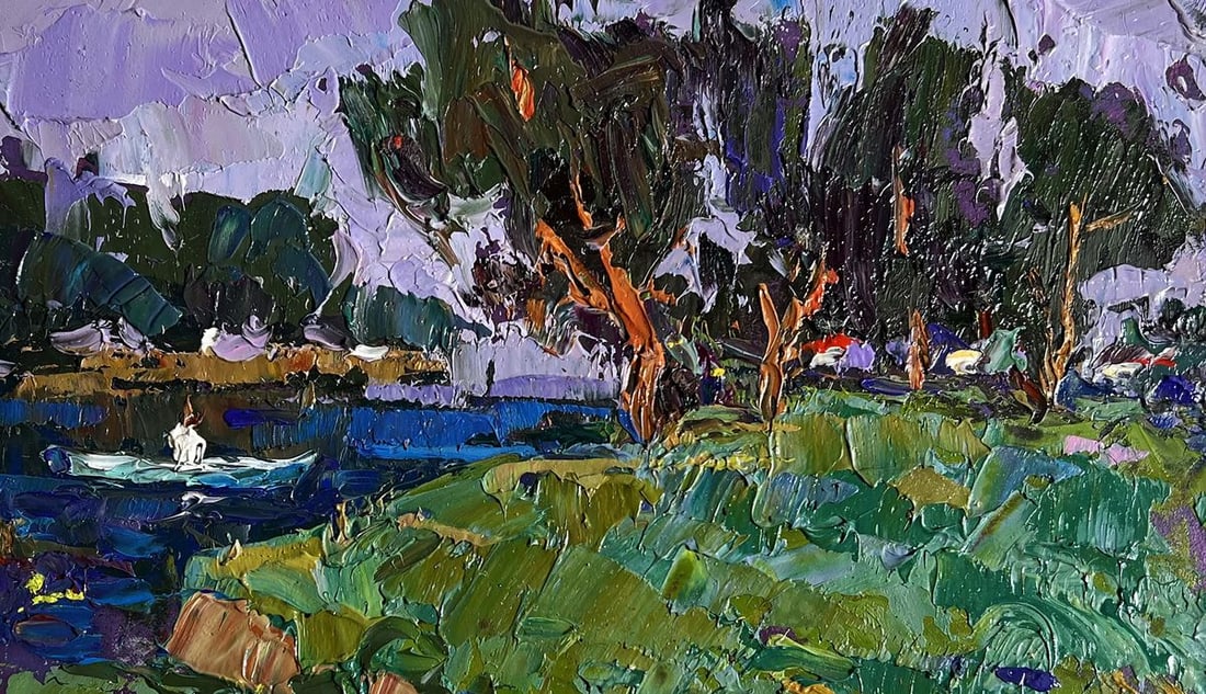 Oil painting Swam to the shore Oksana Kalenyuk - 8