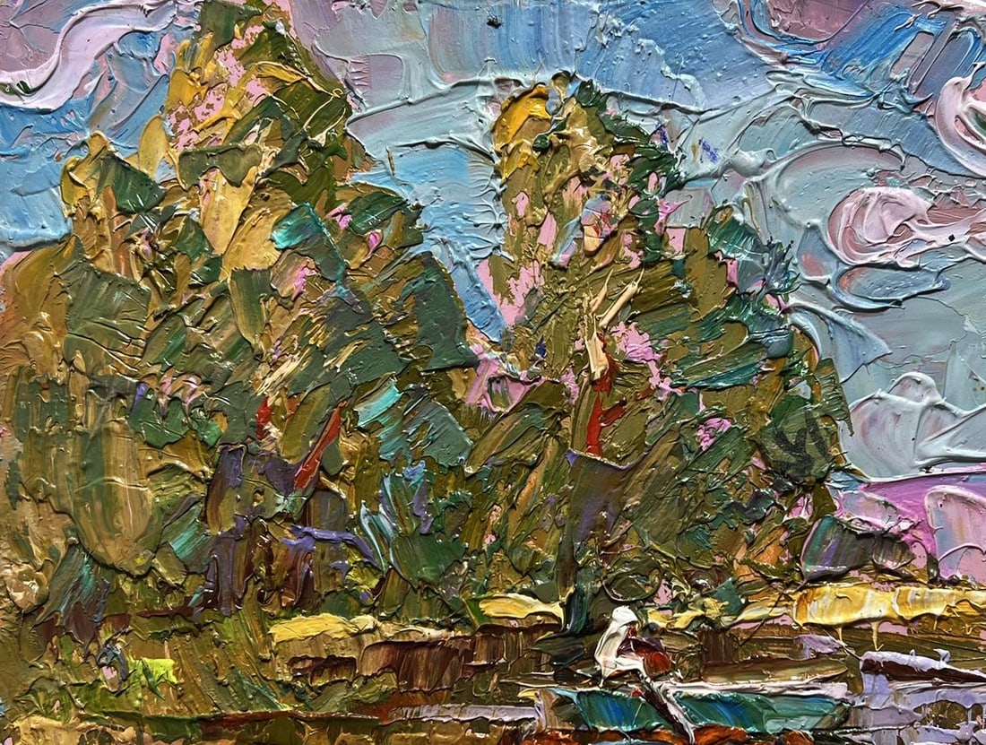 Oil painting Relaxation on a summer river Alex Kalenyuk - 7