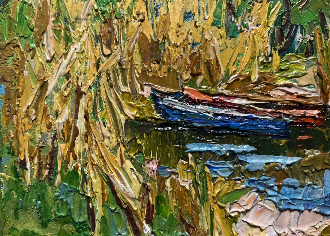 Oil painting Boats on the shore Alex Kalenyuk - 5