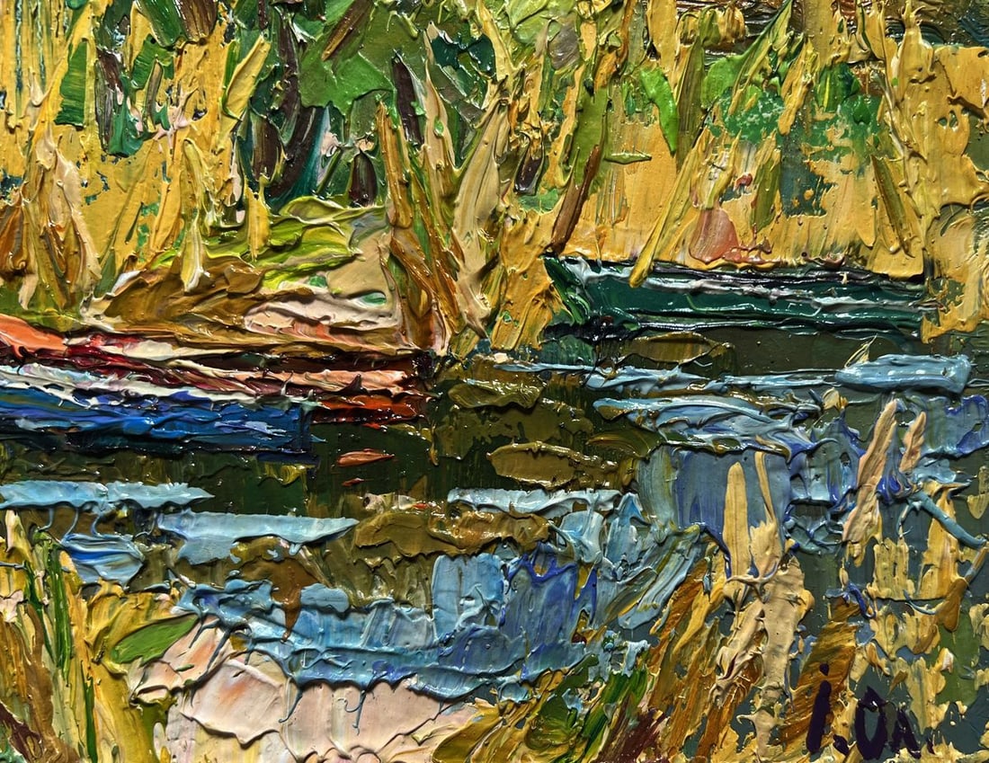 Oil painting Boats on the shore Alex Kalenyuk - 9