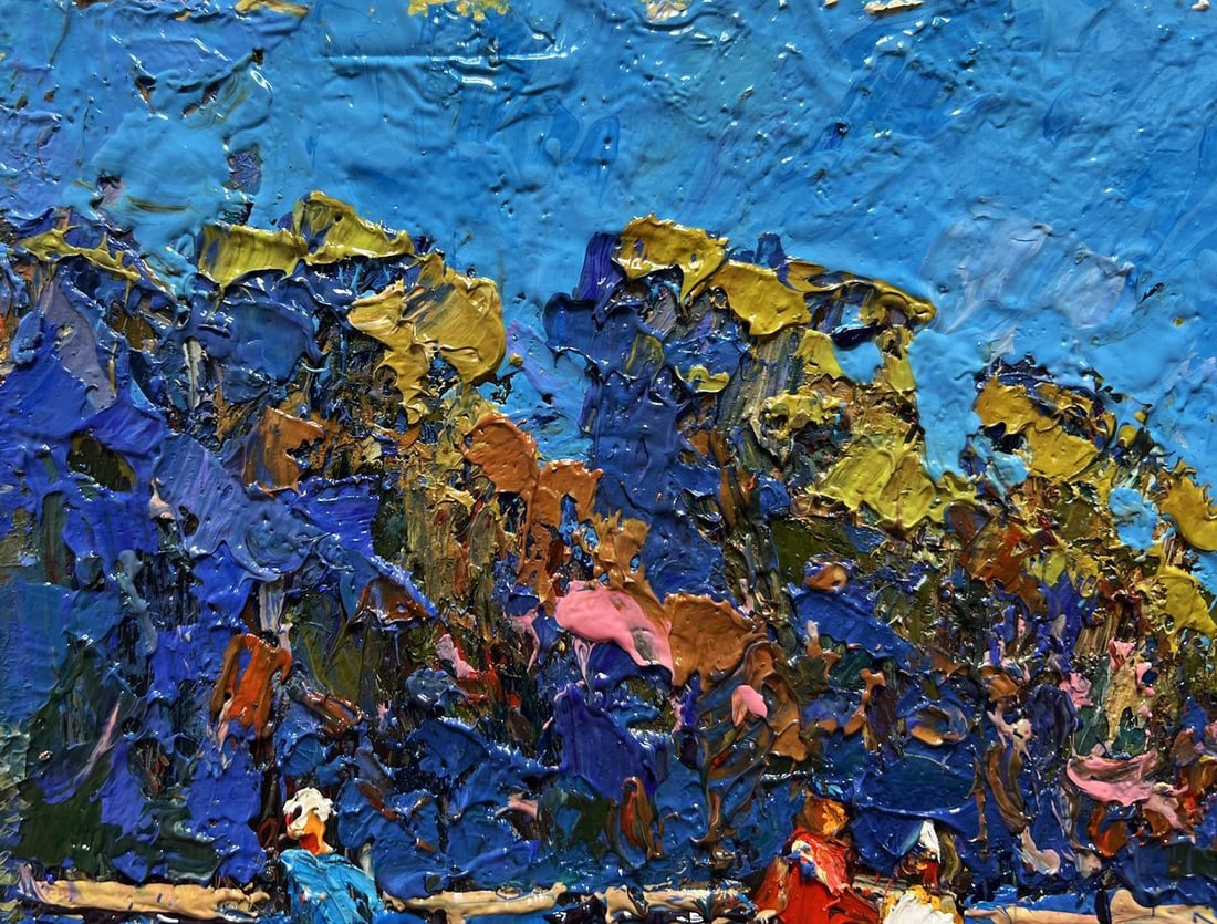 Oil painting Admiring the river Oksana Kalenyuk - 4