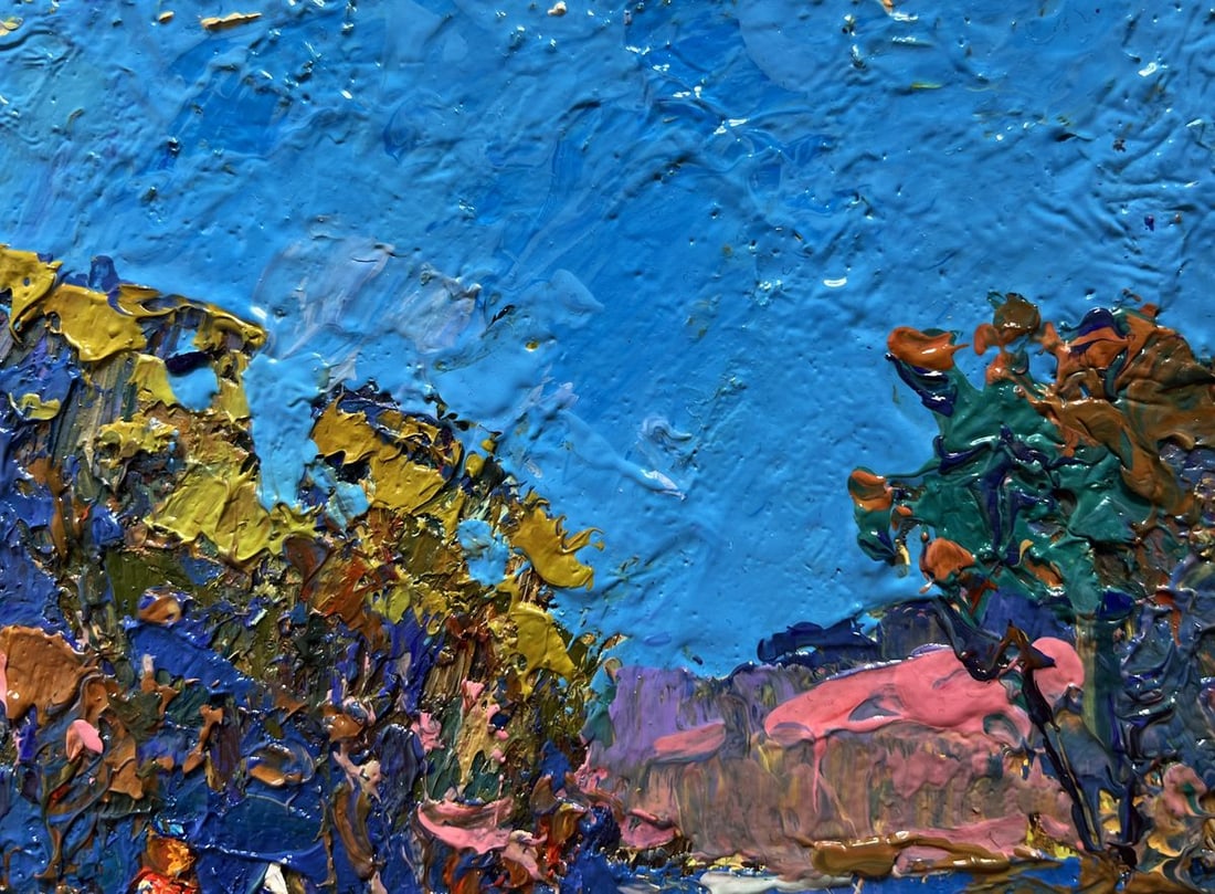 Oil painting Admiring the river Oksana Kalenyuk - 6