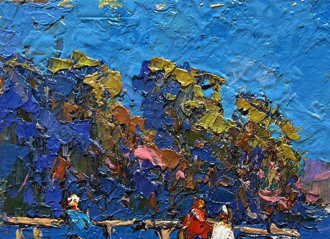 Oil painting Admiring the river Oksana Kalenyuk - 7