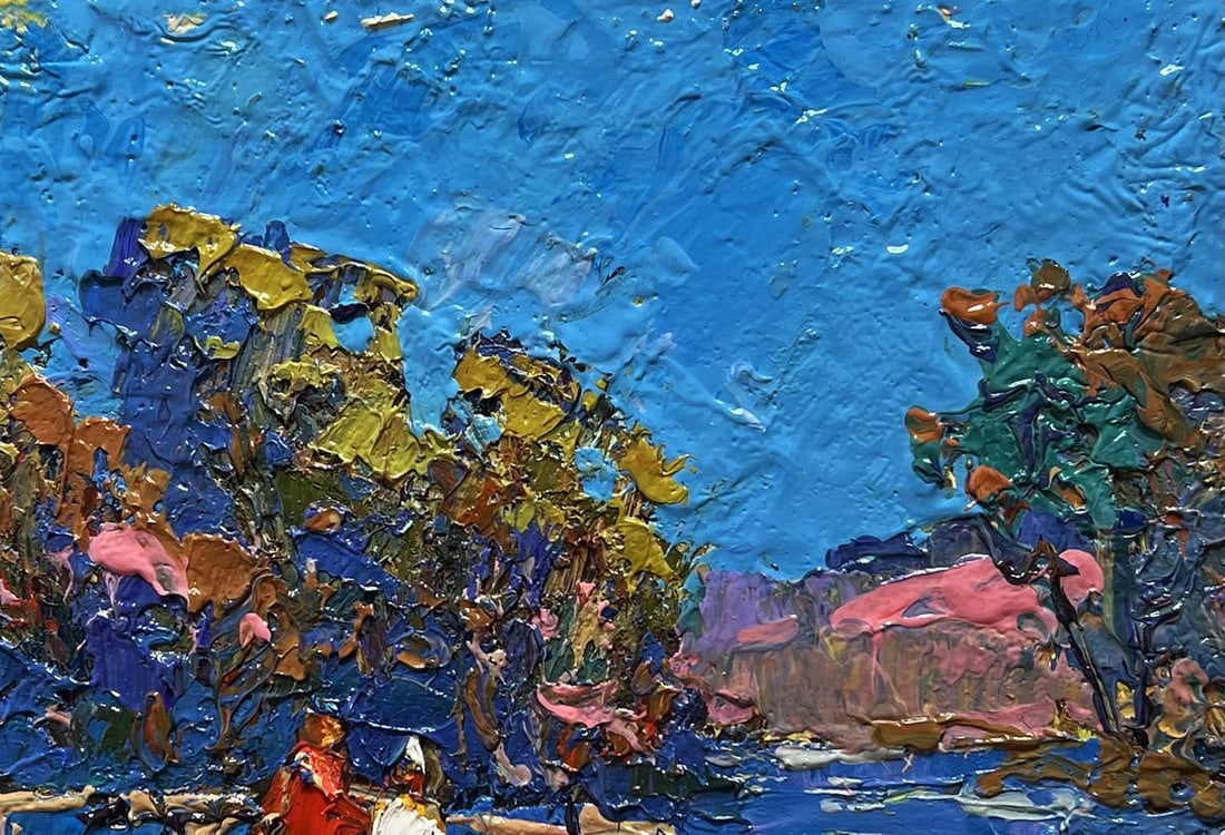 Oil painting Admiring the river Oksana Kalenyuk - 8