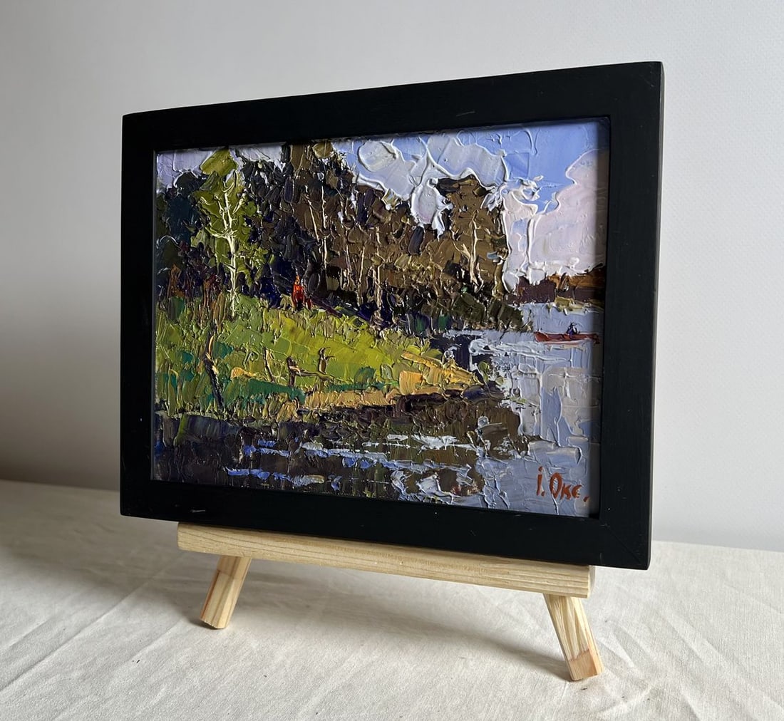 Oil painting By boat to the shore Oksana Kalenyuk - 2