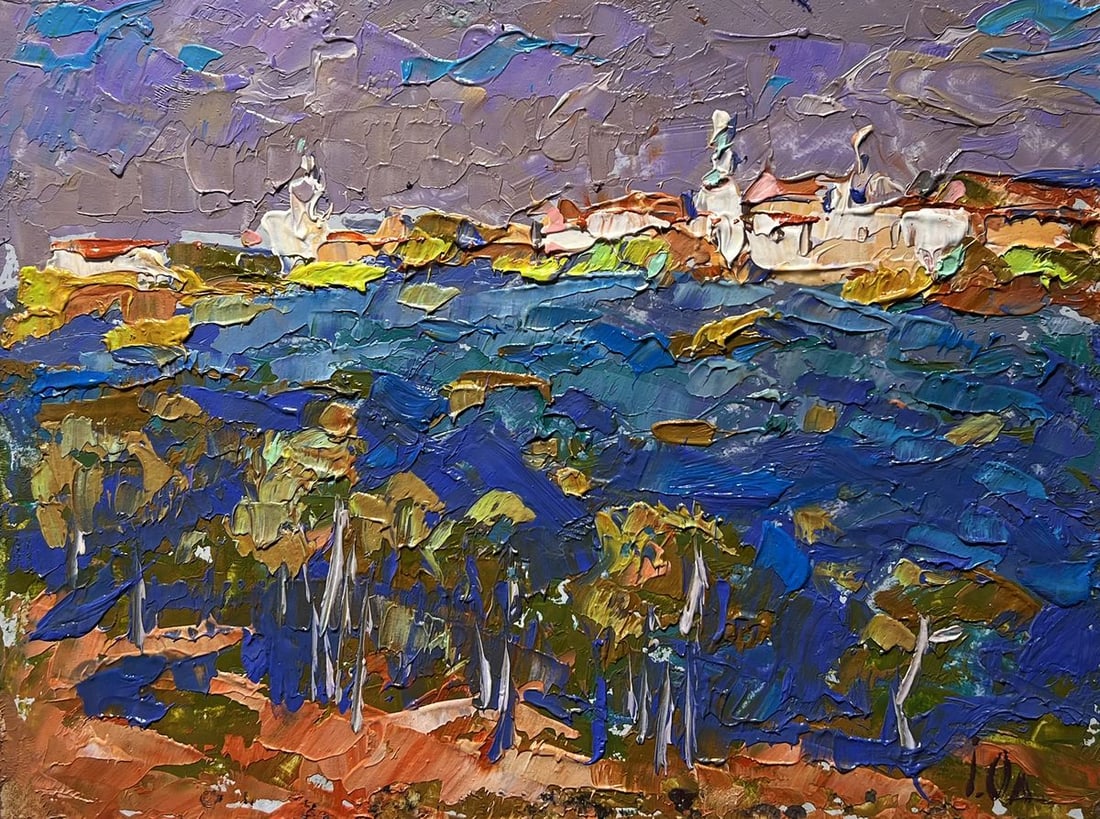 Oil painting Covered with grey clouds Alex Kalenyuk - 3