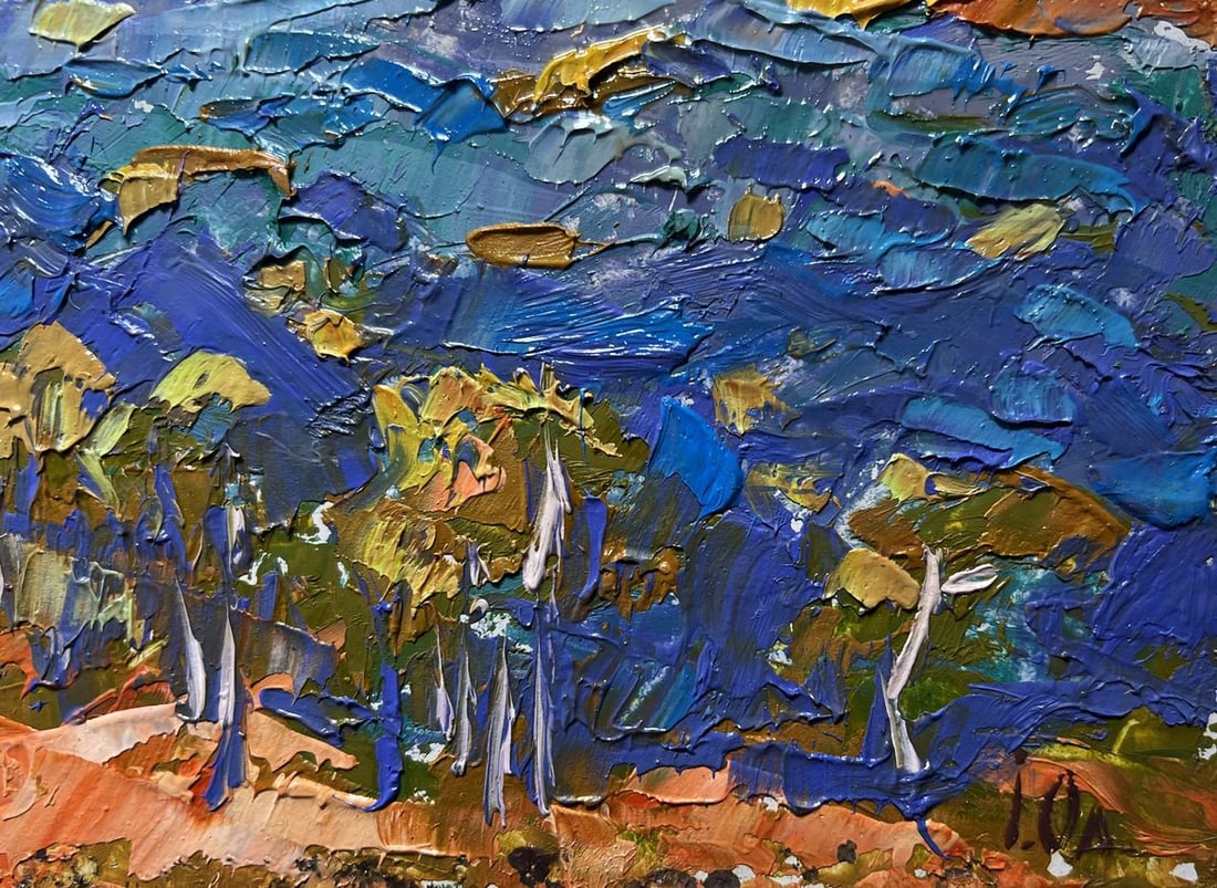 Oil painting Covered with grey clouds Alex Kalenyuk - 9