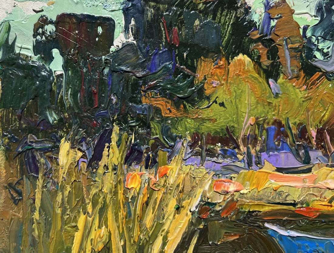 Oil painting I swim to the river bank Alex Kalenyuk - 4