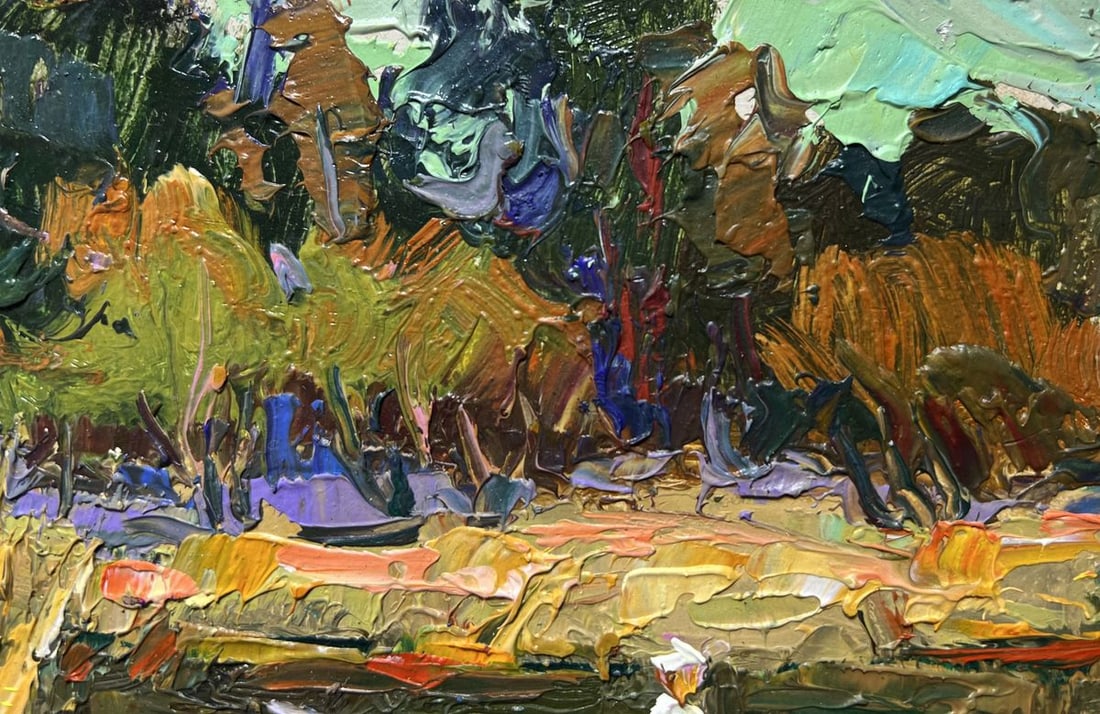 Oil painting I swim to the river bank Alex Kalenyuk - 6