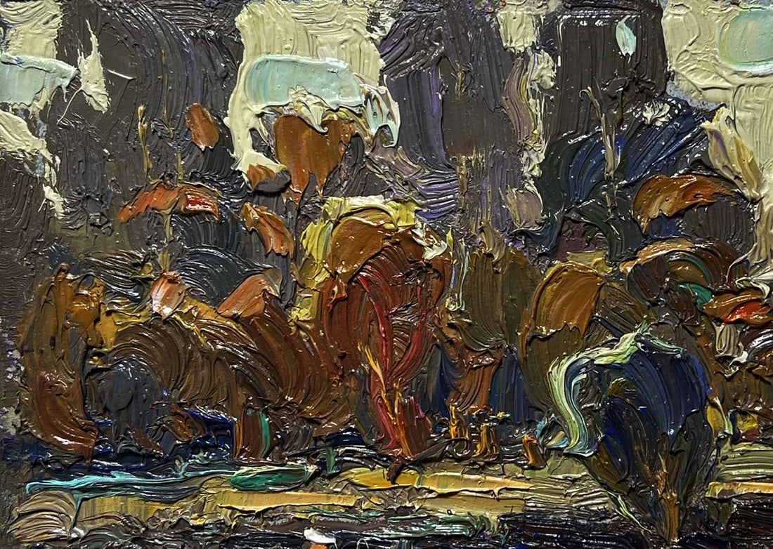 Oil painting Deep into the forest across the river Alex Kalenyuk - 7