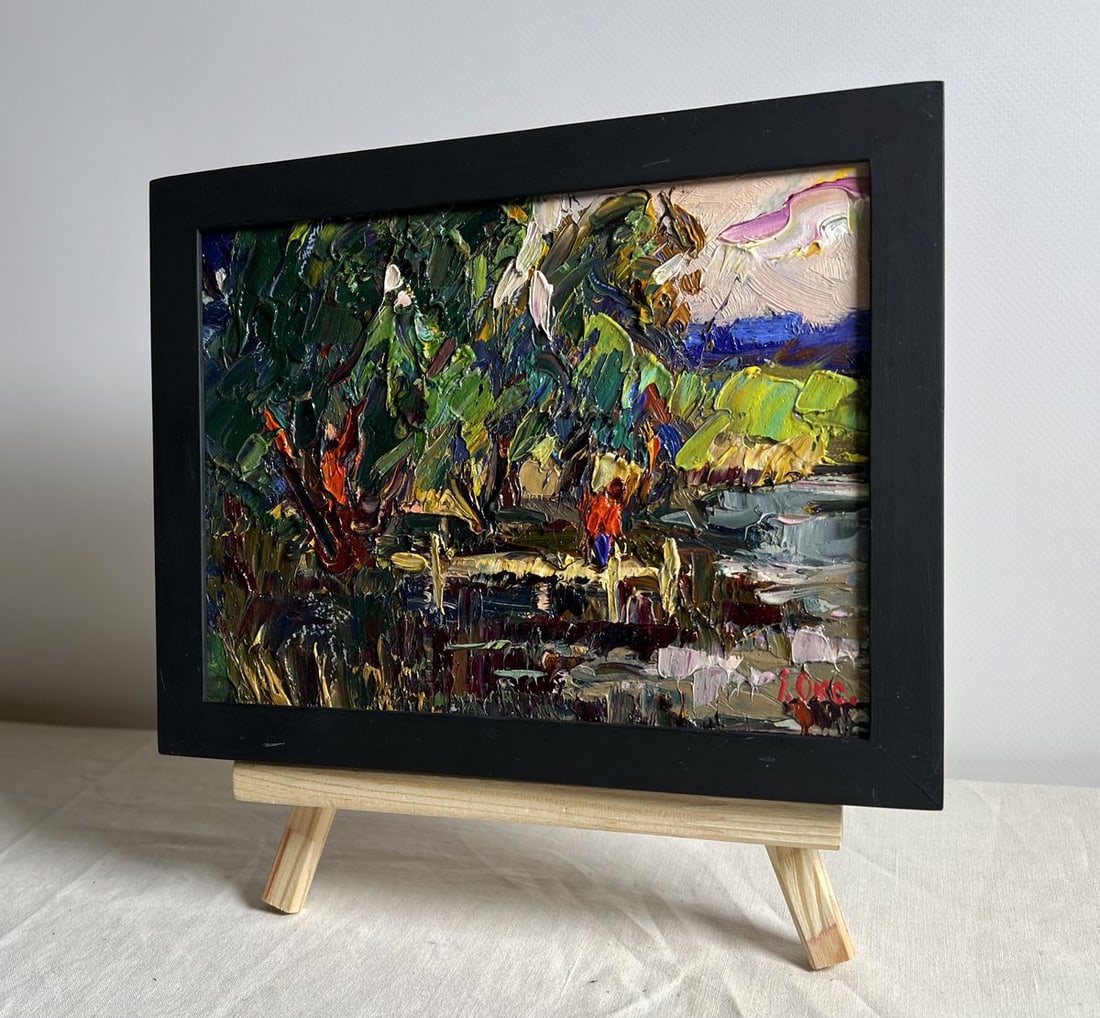 Oil painting Willows by the river Oksana Kalenyuk - 2