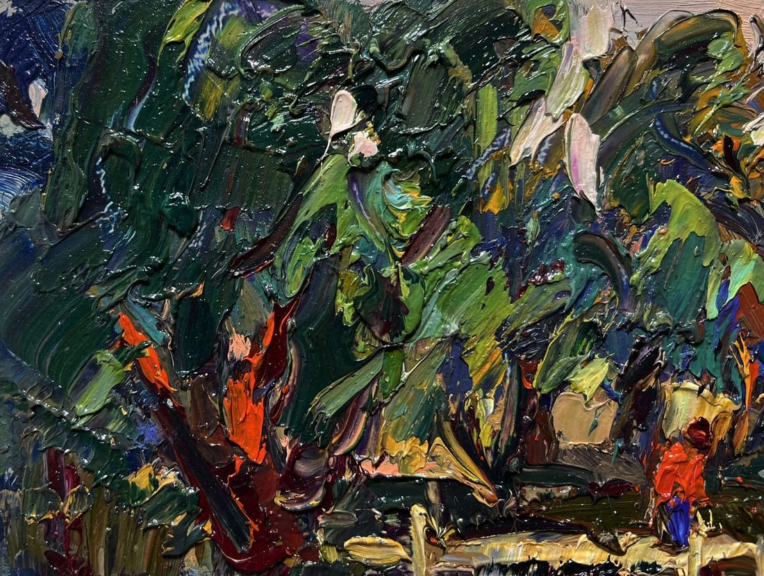 Oil painting Willows by the river Oksana Kalenyuk - 4