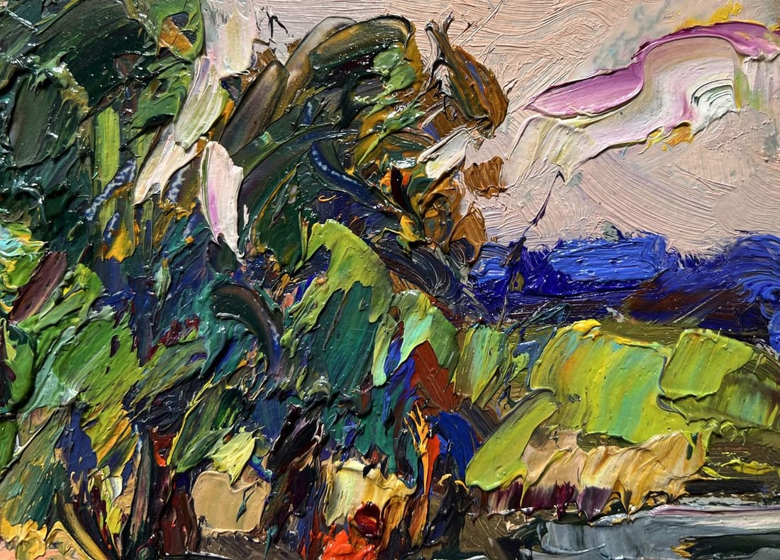 Oil painting Willows by the river Oksana Kalenyuk - 6