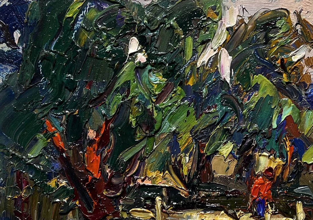 Oil painting Willows by the river Oksana Kalenyuk - 7