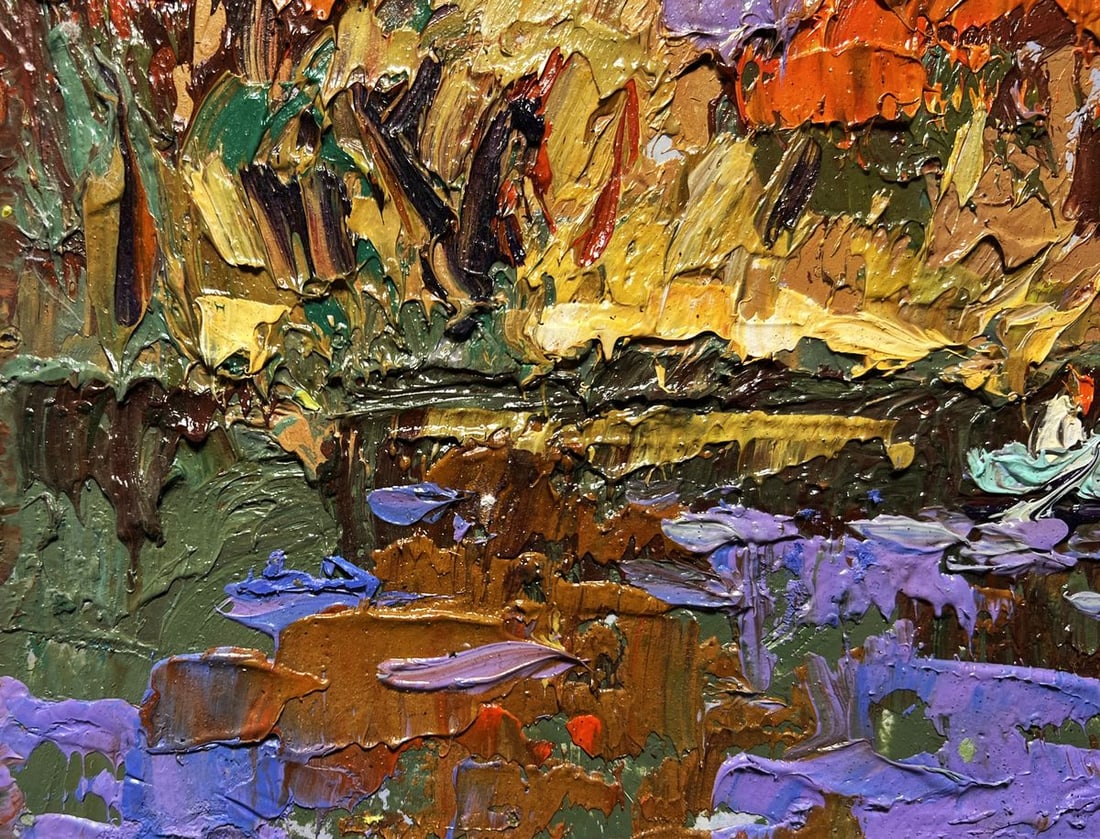 Oil painting Fishing in autumns Alex Kalenyuk - 4