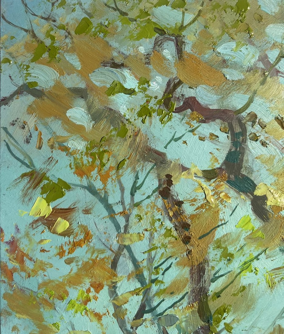 Oil painting Windy weather by the river Yuriy Suprunchuk - 5