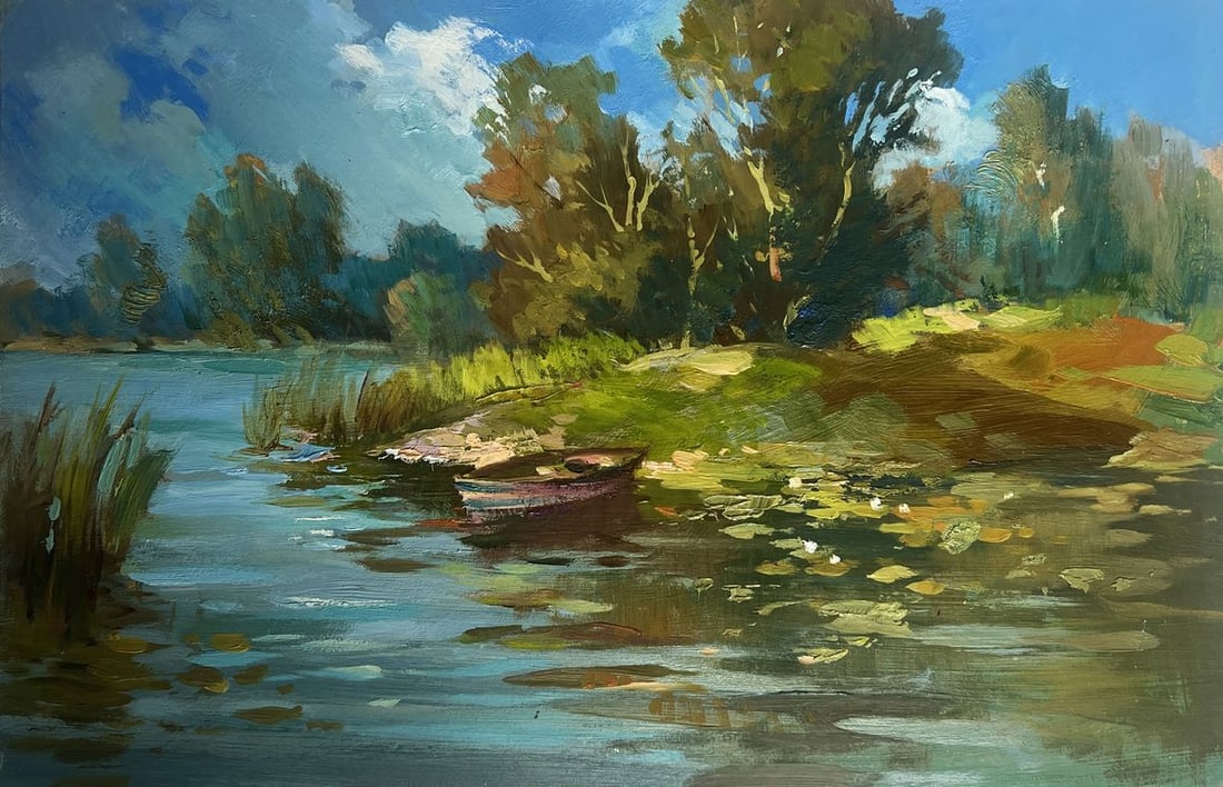 Oil painting On a summer nature holiday Yuriy Suprunchuk - 3