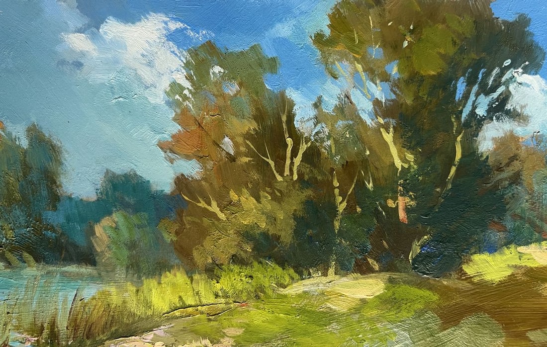 Oil painting On a summer nature holiday Yuriy Suprunchuk - 5