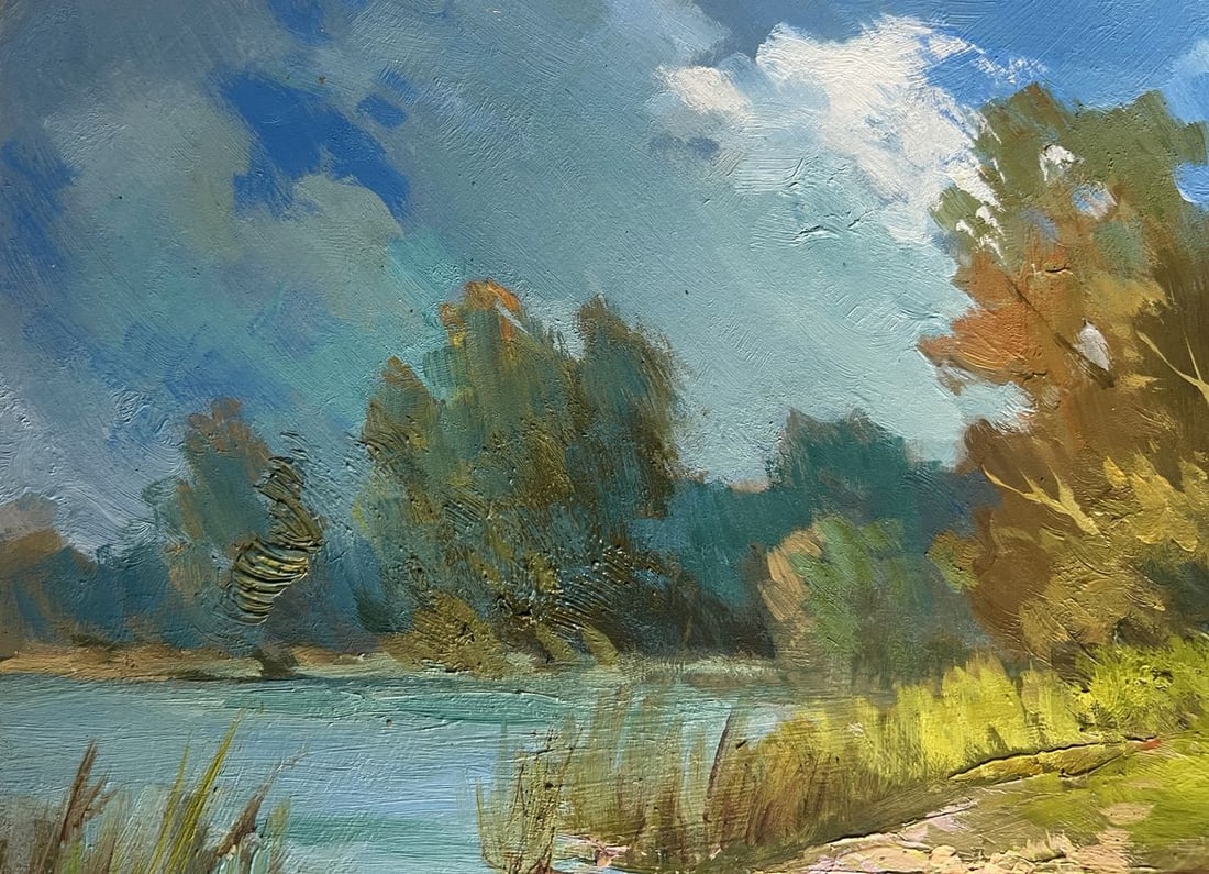 Oil painting On a summer nature holiday Yuriy Suprunchuk - 6