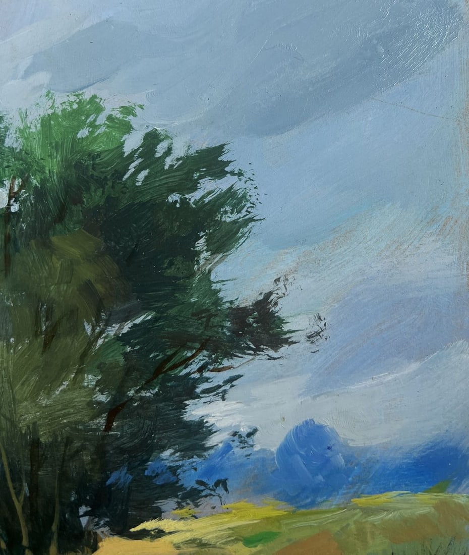 Oil painting Fishing by a lonely tree Yuriy Suprunchuk - 4