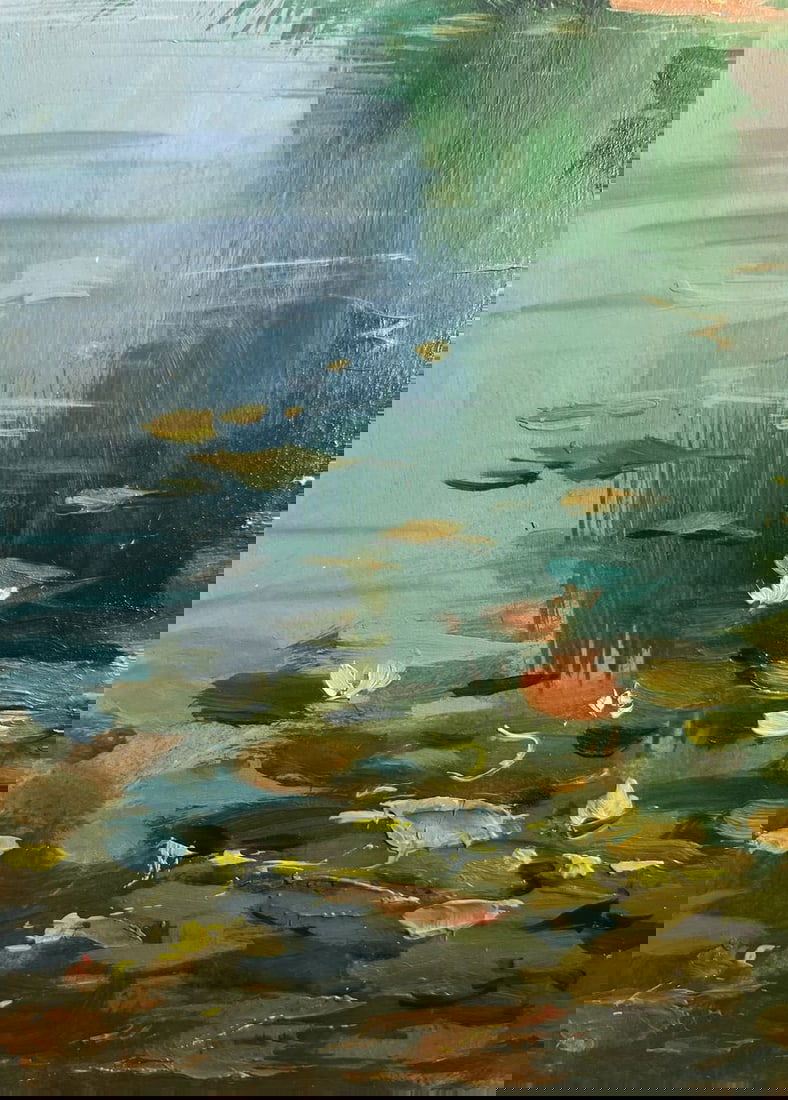 Oil painting Fishing by a lonely tree Yuriy Suprunchuk - 7