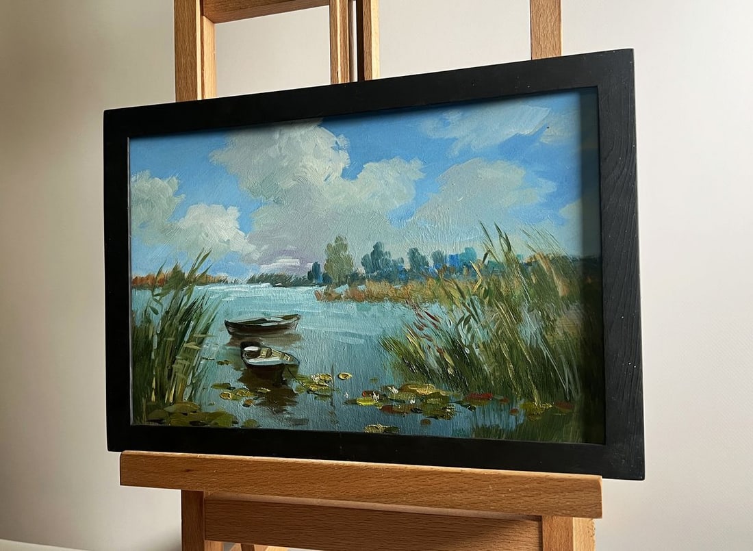 Oil painting Summer cloudy weather Yuriy Suprunchuk - 2